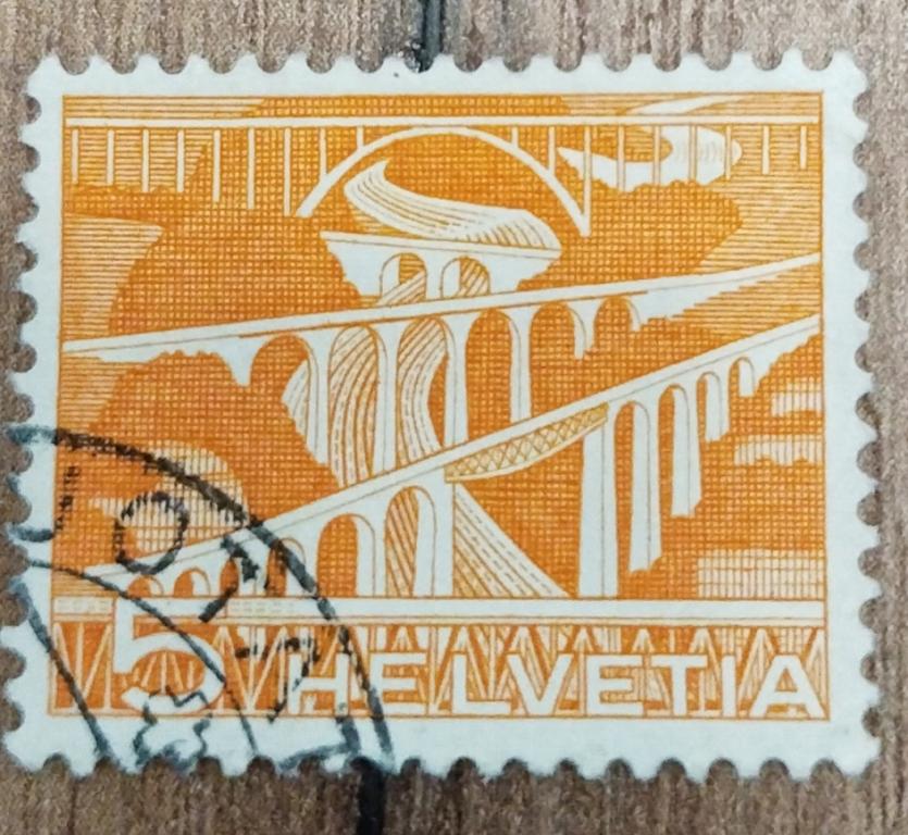 Почтовая марка Швейцария 1949 Мост
