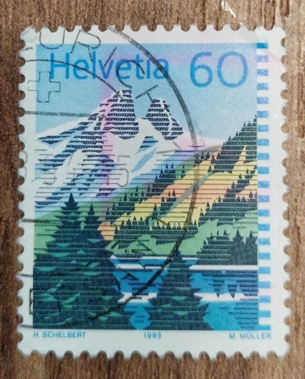 Почтовая марка Швейцария 1993 Горы