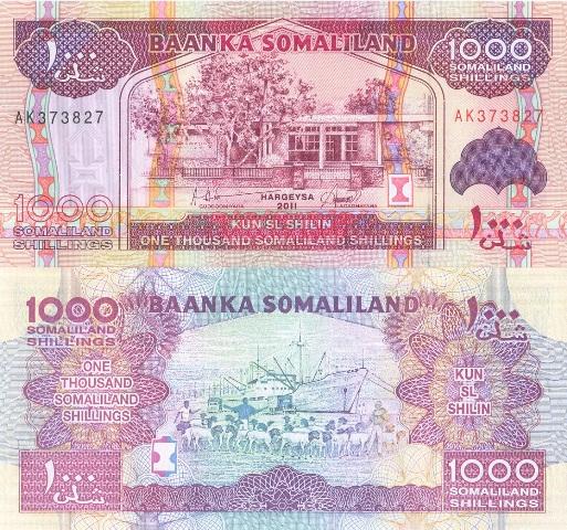 Сомалиленд 1000 шиллингов 2011 P20a пресс unc
