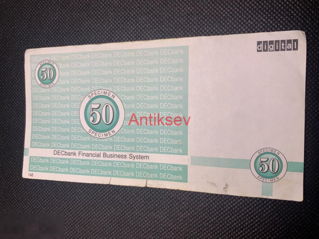 50 Specimen decbank financial business system 