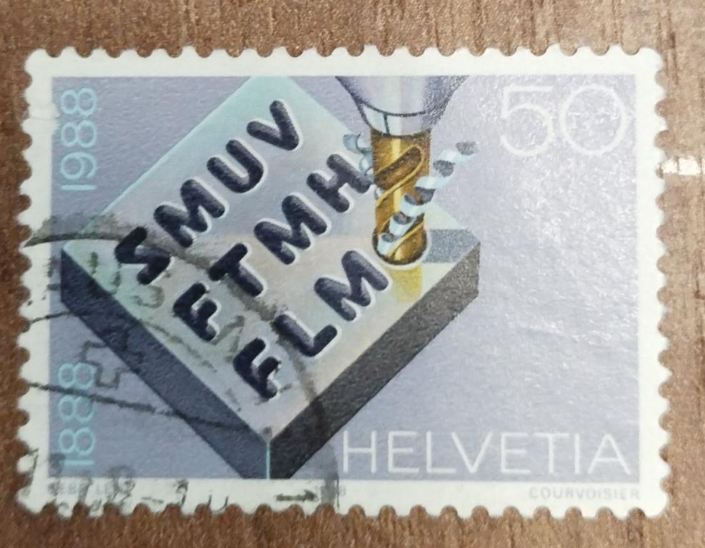 Почтовая марка Швейцария 1988 События года 100 лет