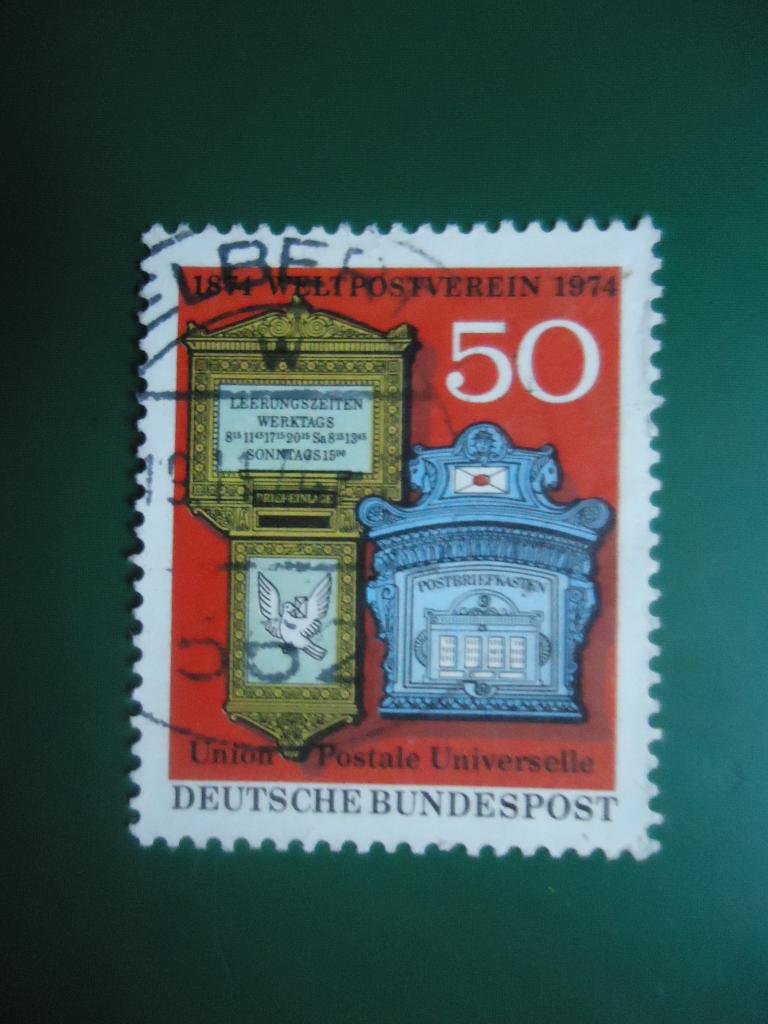 1974 г.  Германия  ФРГ    гаш. без клея.  #