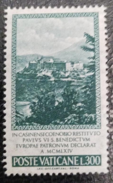 Почтовая марка Ватикан 1965 Архитектура Религия Монастырь 