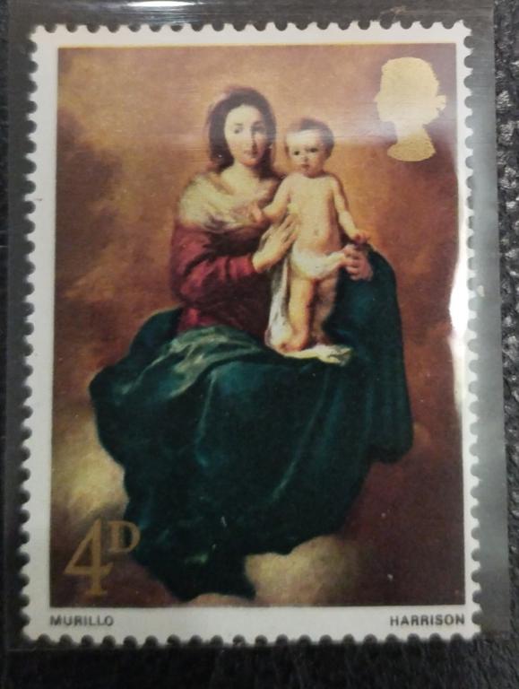 Почтовая марка Великобритания 1967 Рождество Искусство Живопись 