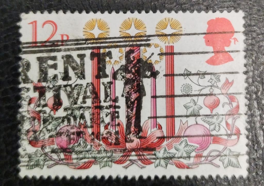 Почтовая марка Великобритания 1980 Рождество Красивая печать