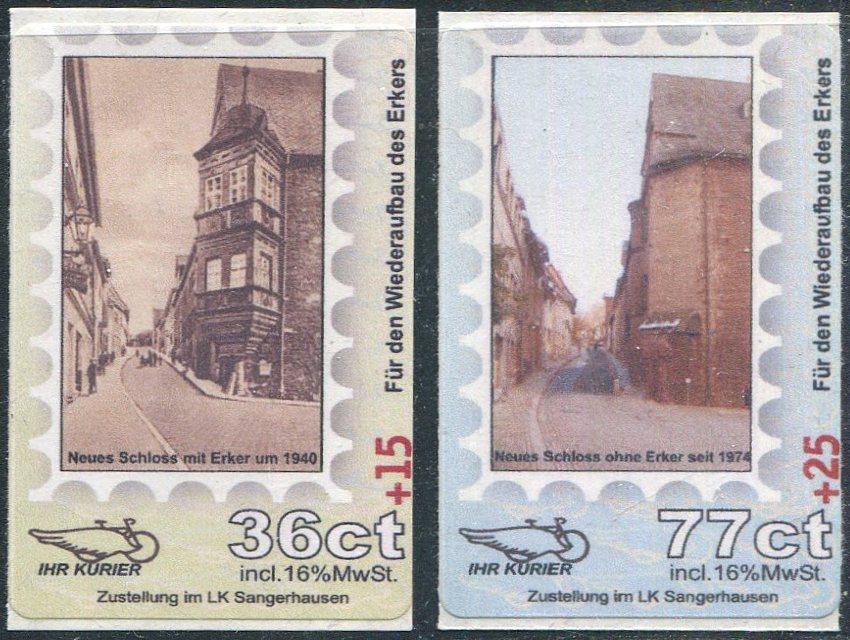 Германия 2005 Зангерхаузен частная почта Sangerhäuser Kurier на восстановление исторического здания