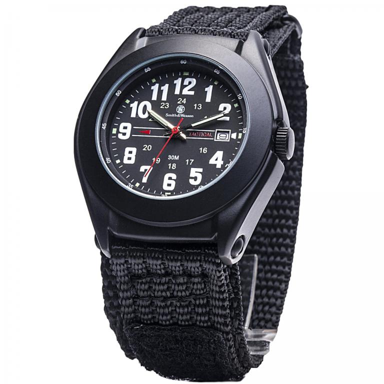 Часы Smith & Wesson® Tactical Black Face Watch BLACK/WHITE