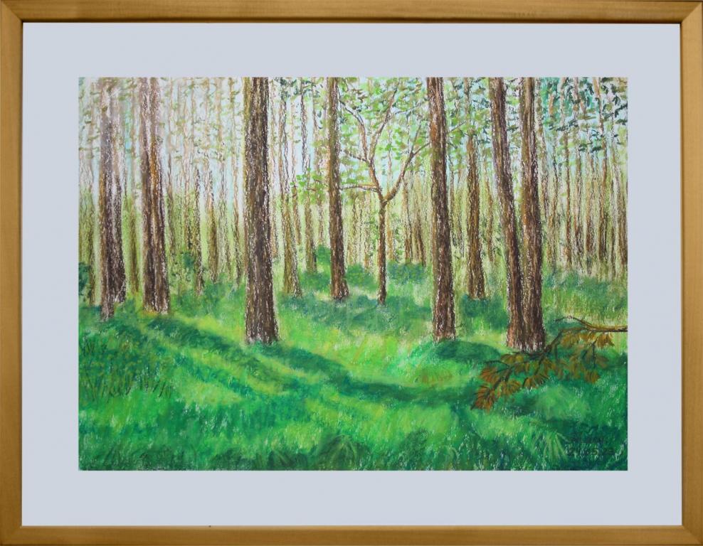 Авторская картина "Летнее утро в лесу"