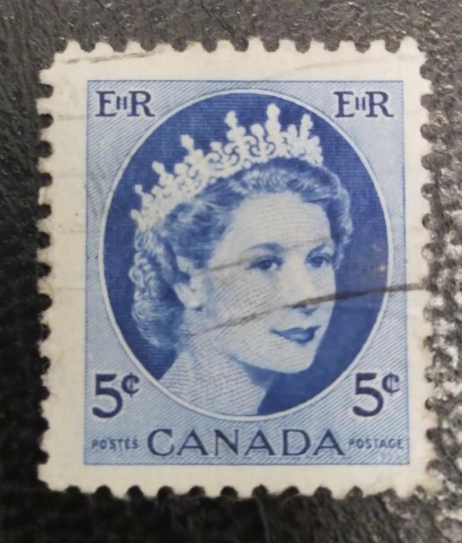 Почтовая марка Канада 1954 стандарт Королева Елизавета II