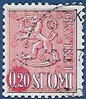 Финляндия. 1975. Герб 1963 года - дизайн Хаммерстена-Янссона. Тип II. Гашение.