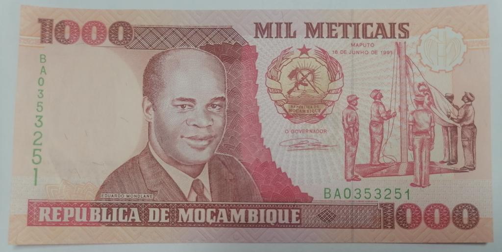 МОЗАМБИК 1000 МЕТИКАЛ 1991 год  P #135 UNC ПРЕСС