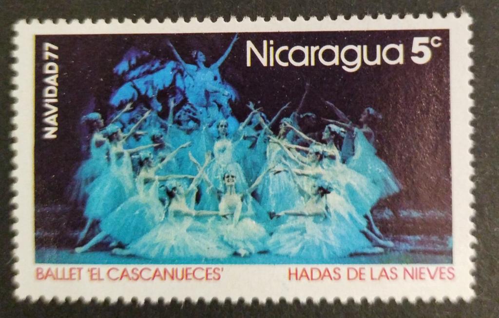 Почтовая марка Никарагуа 1977 Искусство Культура Балет ** 