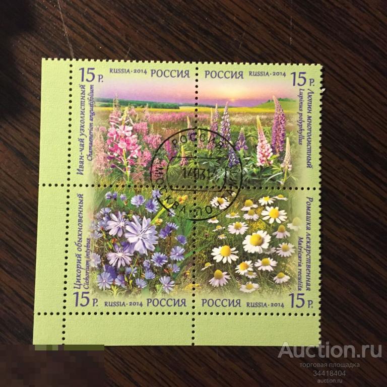 Россия 2014 флора России 1810-1813 гаш 