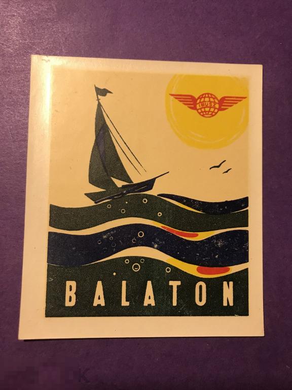 эт8м Этикетка Balaton IBUSZ Венгрия багажная для автобуса Балатон ъ 