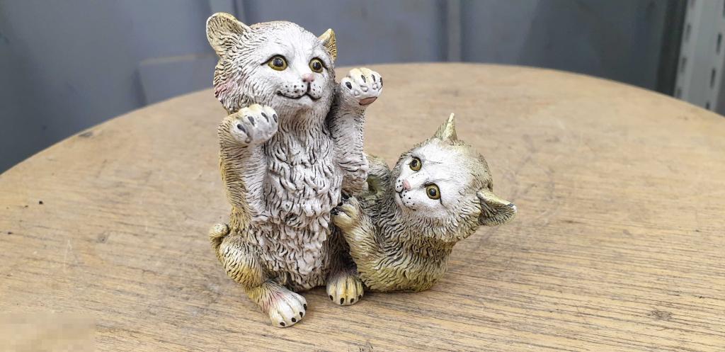 Котята 493. Кот. Кошка. Венская бронза. Животные. Статуэтка.