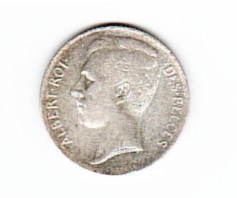 Бельгия 50 центов 1912 год серебро.