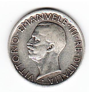 Италия 5 пять лир 1929 год серебро.