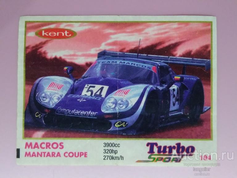 Вкладыш от жевательной резинки Turbo Sport 71-140 #104