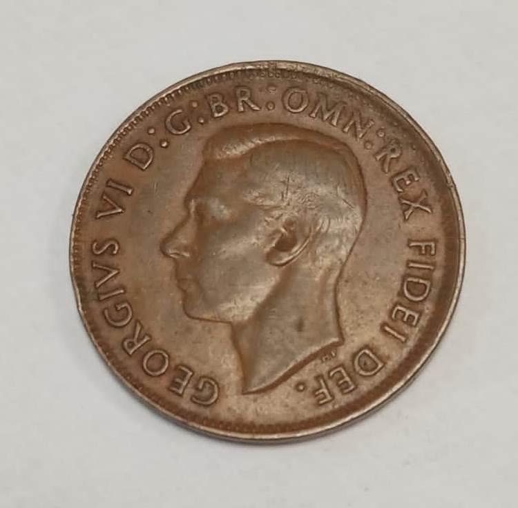 Австралия 1/2 пенни (penny) 1949 года