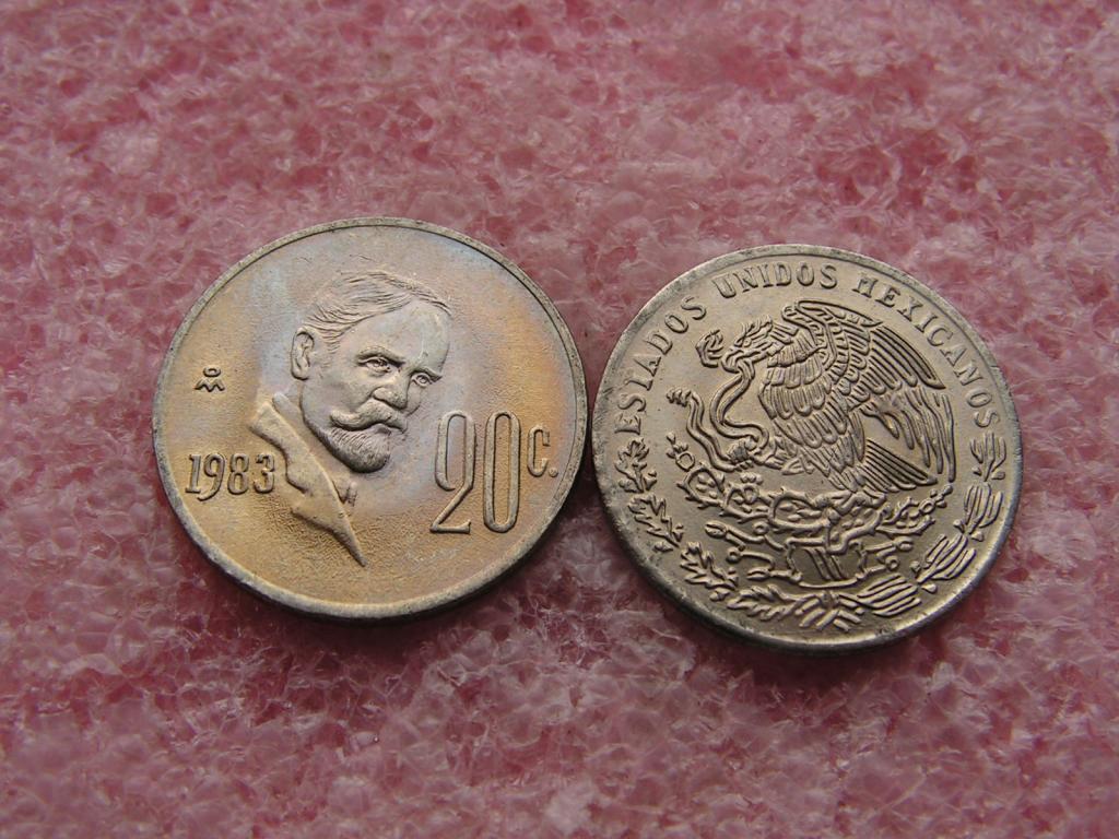 Мексика 20 сентаво 1983 KM#442 unc