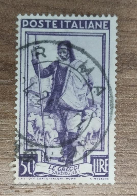 Почтовая марка Италия 1950 Работа на марках