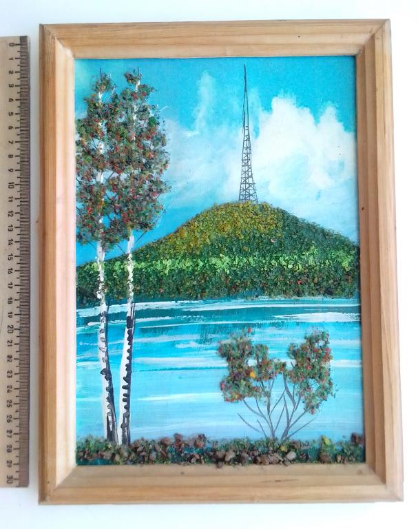 Картина с мраморной крошкой художник Мещеряков Михаил г. Биробиджан Еврейская АО