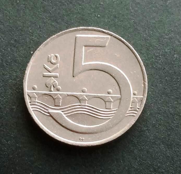 Чехия 5 крон (korun) 1993 года KM# 8