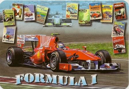 № И2. Календарик Испания  2014 г. Формула 1 - болид.