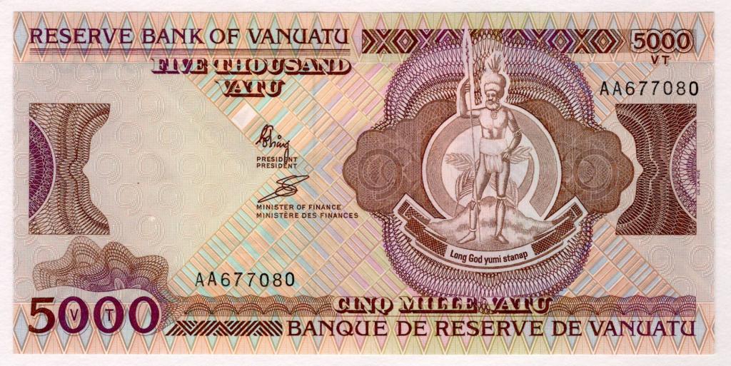 Вануату 5000 вату 1993 года серия АА UNC Единственная см.описание