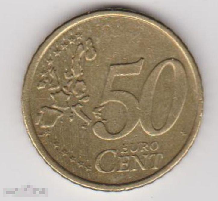 2000 г. Финляндия. 50  евроцентов. Из оборота. 