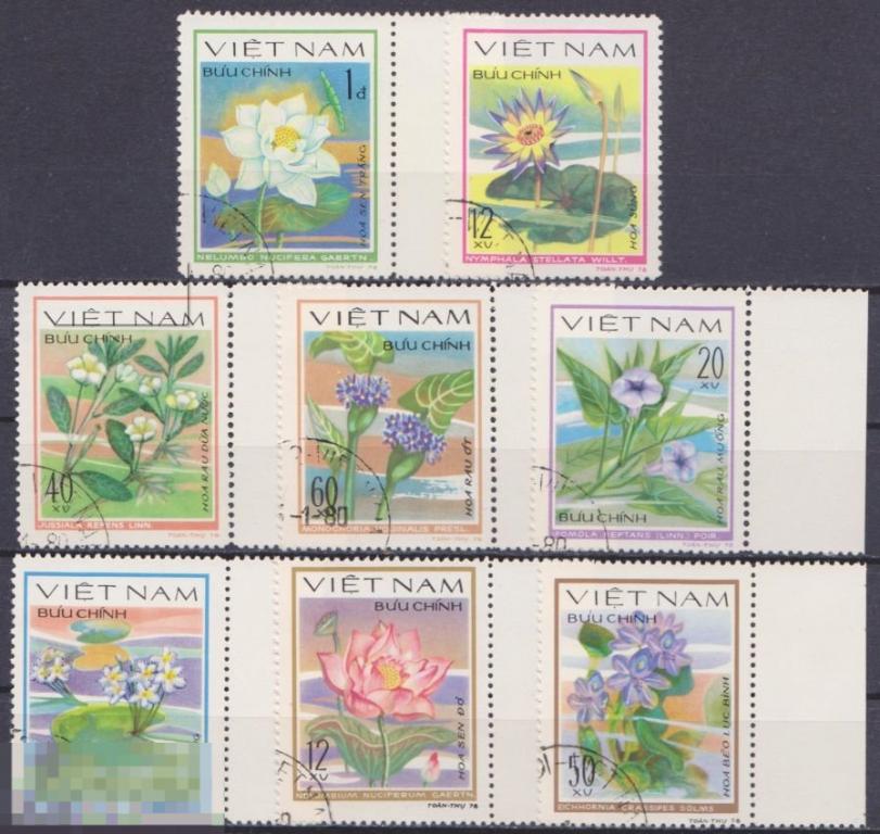 1980 г. Вьетнам. Михель.VN 1077-1084. Цветы. Гашеные.** 