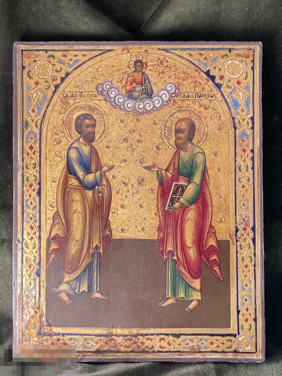 Икона. Св.Петр и Павел. Мстера. 19 век. 