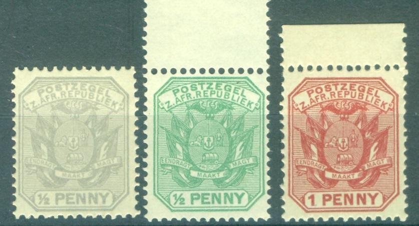 Южная Африка 1894 г. стандарт Герб (зеленая - 1896 г.) негашеная**