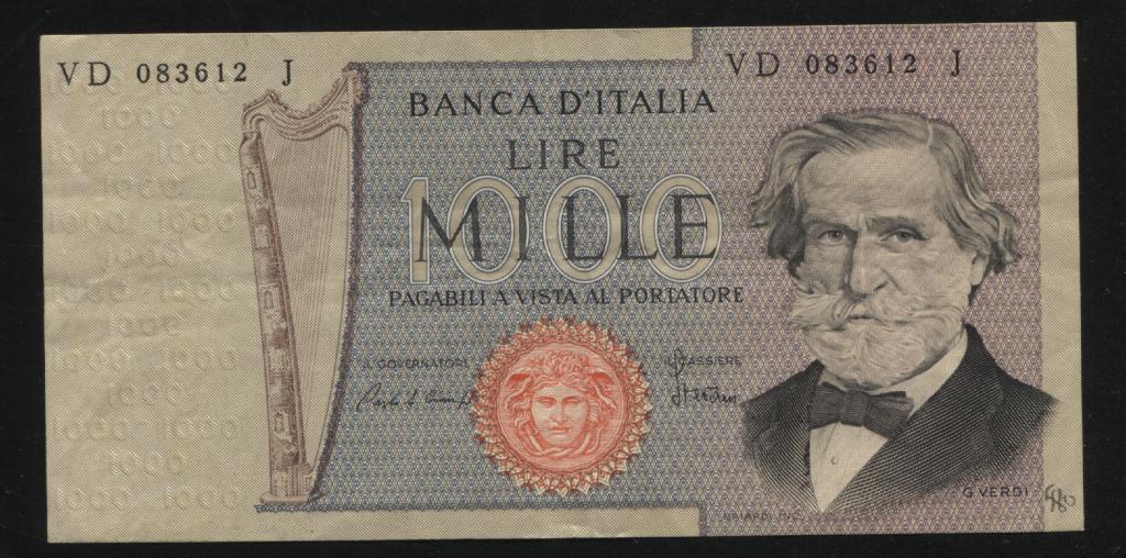 Италия 1000 лир 1980 1969 612
