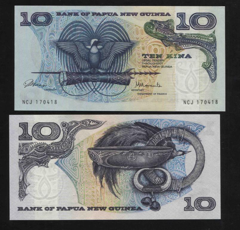 Папуа-Новая Гвинея 10 кина 1985 UNC пресс 418