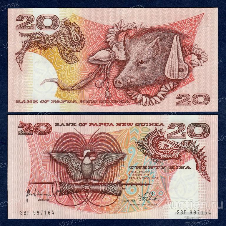 Папуа-Новая Гвинея 20 кина 1998 год ПРЕСС UNC