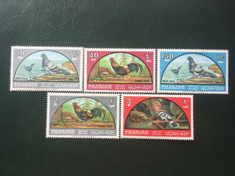 SHARJAH. «Местные птицы. »       1965  **Mi.113-118