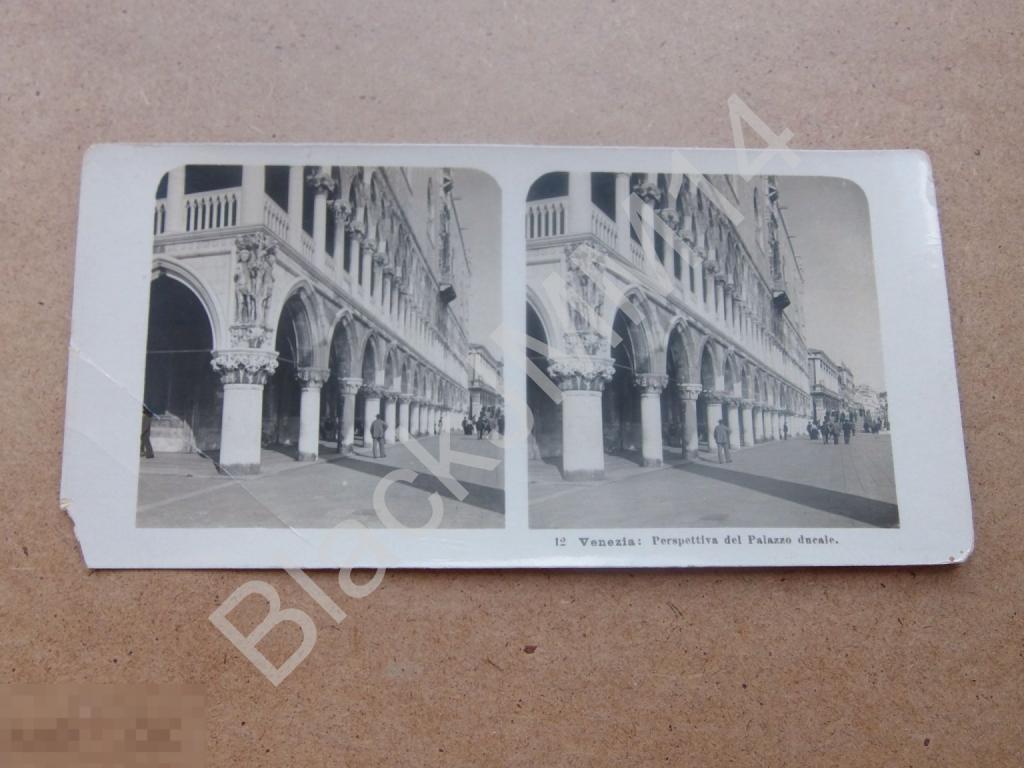 1906 г. Стереофото Стерео фотография Фото Италия Венеция Дворец Дожей 