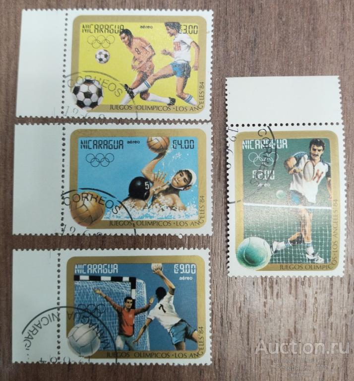 Почтовая марка Никарагуа 1984 Спорт Олимпийские игры Лос-Анжелес серия 4 шт