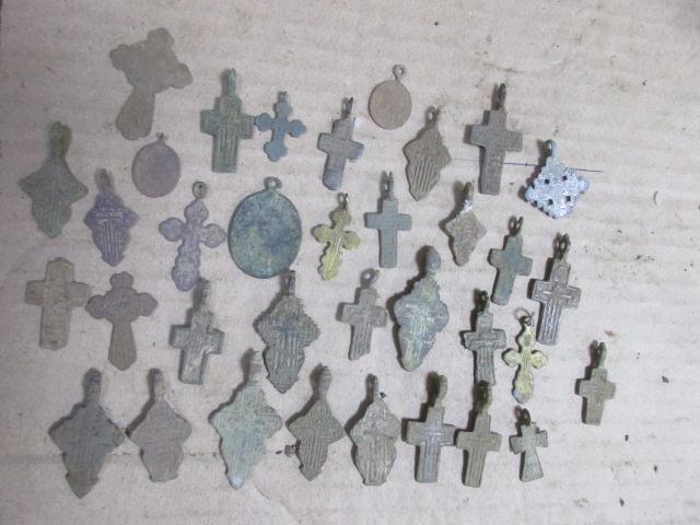 КРЕСТЫ НАТЕЛЬНЫЕ ЦАРСКАЯ РОССИЯ. 17-18 ВЕК. ЦЕНА ЗА ВСЕ. № 8