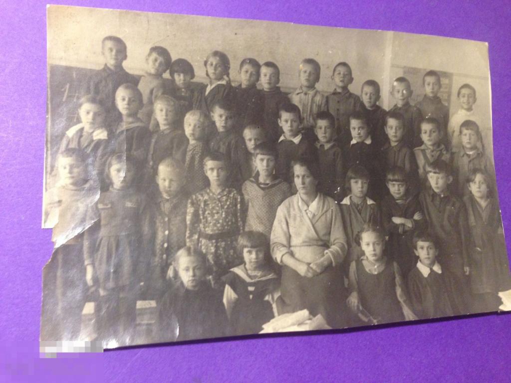 фк27г 1940 Коллективное Дети школа 1 класс  Д матроска  доска  ххх 