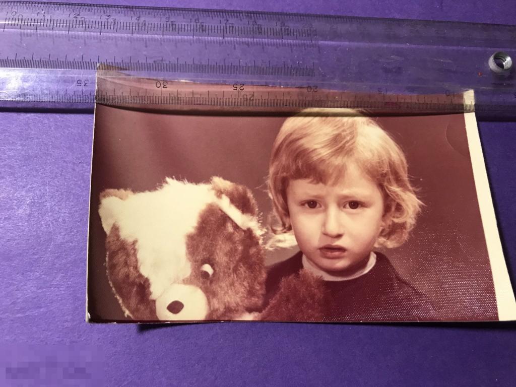 аф10-5г 1978 Ребенок с игрушкой  мишка мягкая игрушка цветное     ъ 