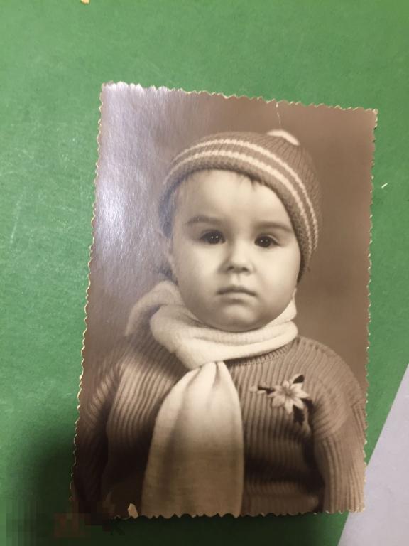 ф204г Девочка с шарфиком Вышивка  Дети СССР  ххх 