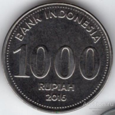 Индонезия 1000 рупий 2016 года. UNC