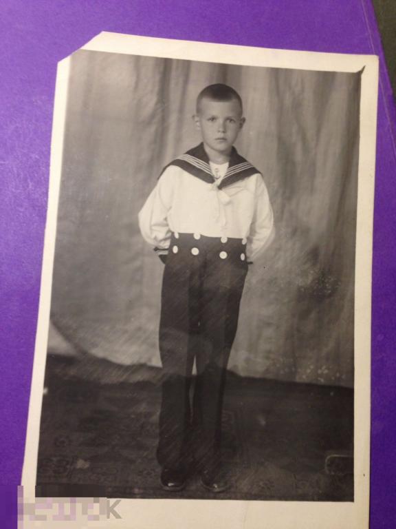 фк56г 1954 мальчик в матроске Морской костюм подросток  пуговицы  ххх 