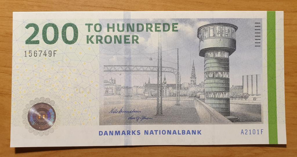 Дания Банкнота 200 крон 2010 год UNC (37931)