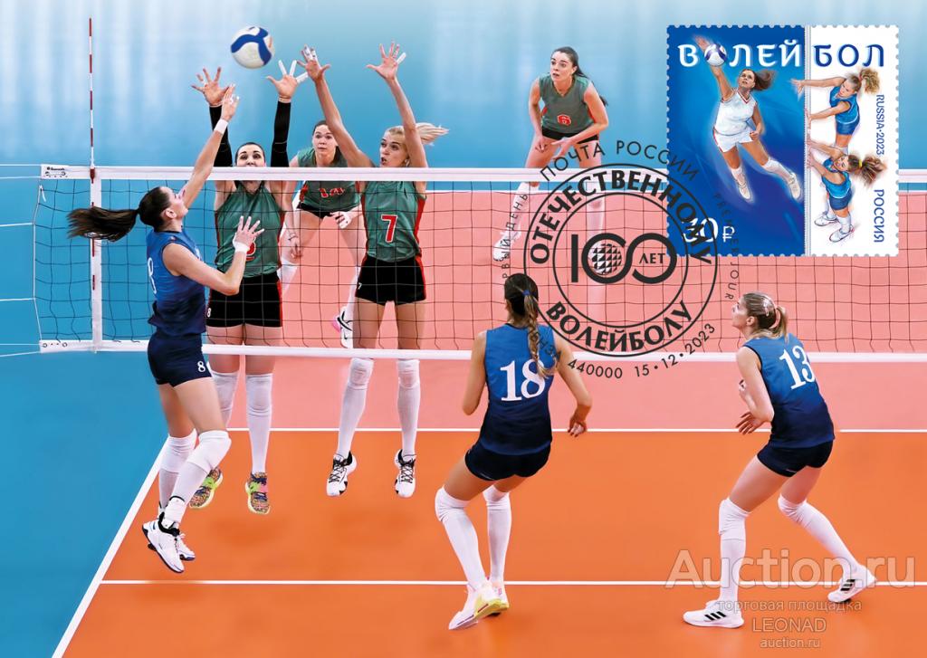 Россия-2023, № 3180. Виды спорта. Волейбол. Картмаксимум, Пенза.