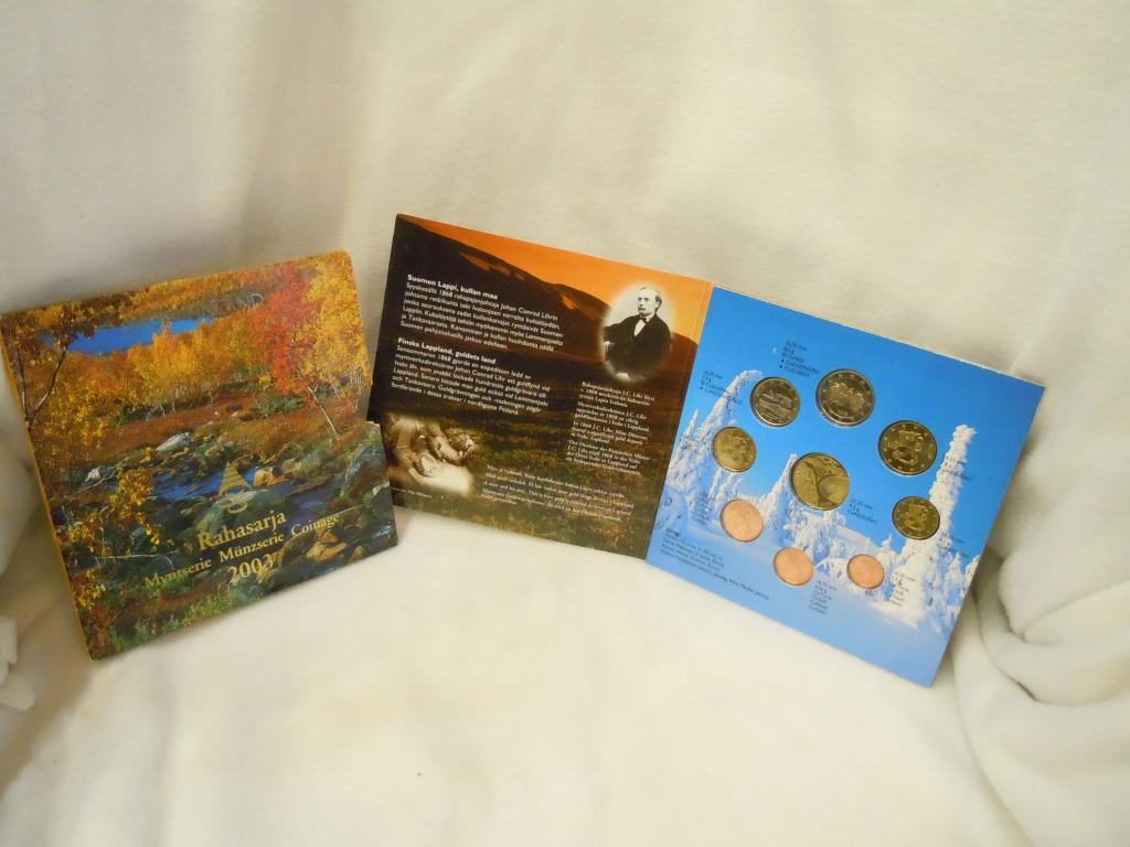 Набор монет Финляндия 2003г, 8 монет+жетон, официальный буклет