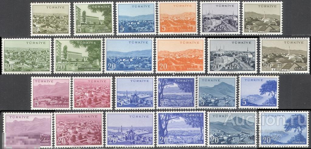 3142 ✅ Стандарт Виды Ландшафты Архитектура Мечети 1959 Турция Выпуск-4 24м п/с **