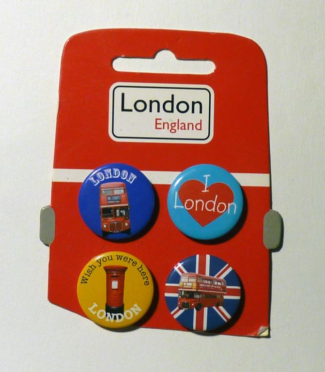 Значки London England Лондон Англия 4 штуки